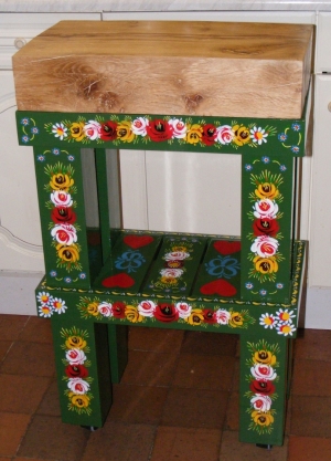 Table by Have a Heart Designs hand-painted by Anne Nichols Canalia